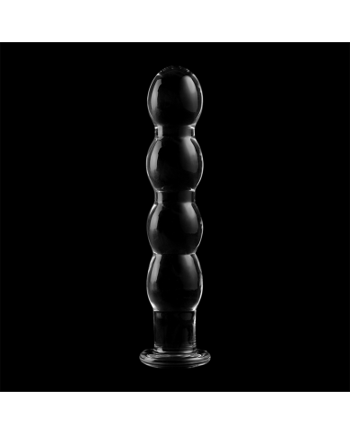 NEBULA SERIES BY IBIZA - MODÈLE 10 GODE EN VERRE BOROSILICATE CLAIR 16.5 CM -O- 3.5 CM