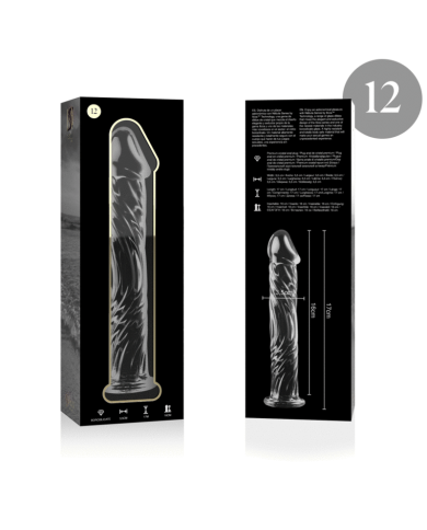 NEBULA SERIES BY IBIZA - MODÈLE 12 GODE EN VERRE BOROSILICATE CLAIR 17 CM -O- 3.5 CM
