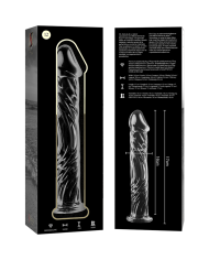 NEBULA SERIES BY IBIZA - MODÈLE 12 GODE EN VERRE BOROSILICATE CLAIR 17 CM -O- 3.5 CM