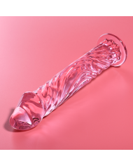 NEBULA SERIES BY IBIZA - MODÈLE 12 GODE EN VERRE BOROSILICATE CLAIR 17 CM -O- 3.5 CM