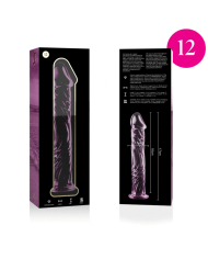 NEBULA SERIES BY IBIZA - MODÈLE 12 GODE EN VERRE BOROSILICATE CLAIR 17 CM -O- 3.5 CM