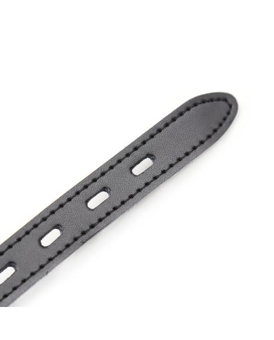 OHMAMA FETISH - BÂILLON BALLE EN SILICONE AVEC CEINTURE EN CUIR (CADENAS INCLUS)