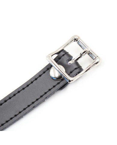 OHMAMA FETISH - BÂILLON BALLE EN SILICONE AVEC CEINTURE EN CUIR (CADENAS INCLUS)