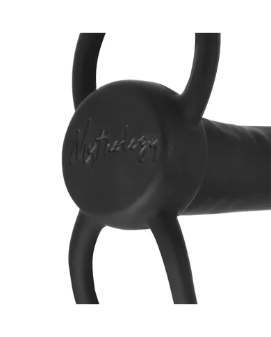MYTHOLOGY - GODE ANAL COBI ONYX AVEC ANNEAU DE BITE ET TESTICULE 13 CM EN SILICONE