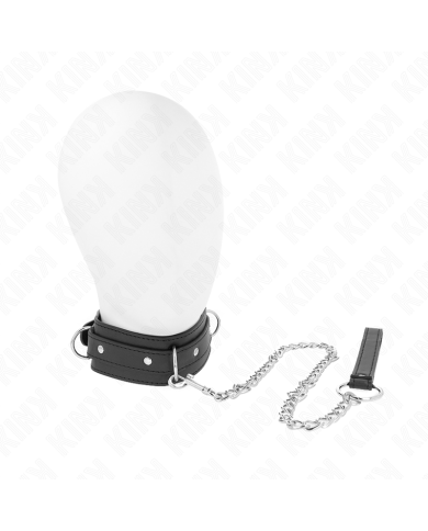 KINK - COLLIER AVEC LAISSE 65 CM 3 ANNEAUX MODÈLE 1 RÉGLABLE 38-49 CM X 5 CM