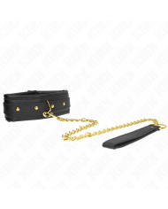 KINK - COLLIER AVEC BRACELET IMITATION CUIR ÉPONGE MODÈLE 1 RÉGLABLE 37-54 CM X 3 CM