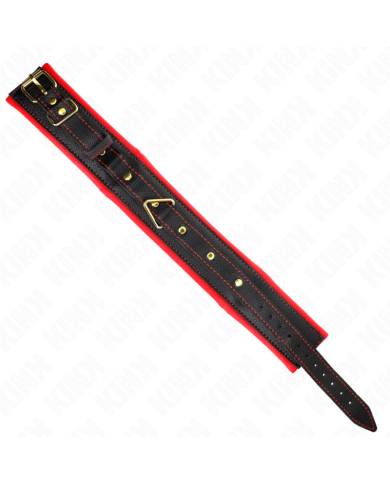 KINK - COLLIER AVEC BRACELET IMITATION CUIR ÉPONGE MODÈLE 2 RÉGLABLE 37-54 CM X 3 CM
