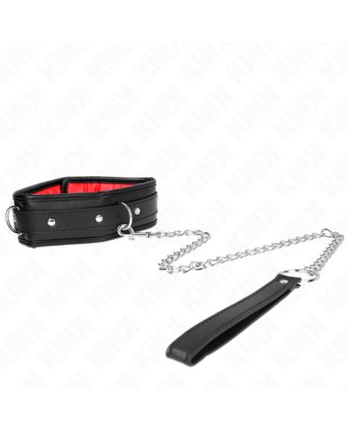 KINK - COLLIER AVEC BRACELET IMITATION CUIR ÉPONGE MODÈLE 3 RÉGLABLE 37-54 CM X 3 CM