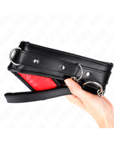 KINK - COLLIER AVEC BRACELET IMITATION CUIR ÉPONGE MODÈLE 3 RÉGLABLE 37-54 CM X 3 CM