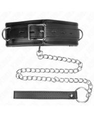 KINK - COLLIER AVEC BRACELET IMITATION CUIR ÉPONGE MODÈLE 3 RÉGLABLE 37-54 CM X 3 CM