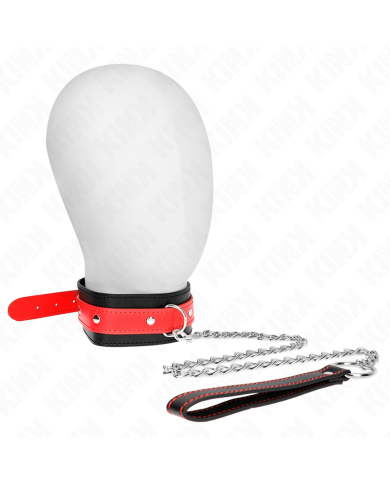 KINK - COLLIER AVEC BRACELET ROUGE 65 CM AJUSTABLE 36-43 CM X 5 CM