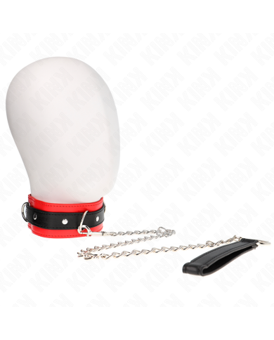 KINK - COLLIER MODÈLE BASIC AVEC LAISSE 65 CM MODÈLE 3 ROUGE 53 X 5 CM