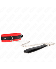 KINK - COLLIER MODÈLE BASIC AVEC LAISSE 65 CM MODÈLE 3 ROUGE 53 X 5 CM