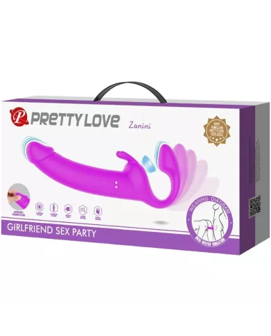 PRETTY LOVE - ZANINI STRAPLESS STRAP-ON 10 VIBRATIONS VIOLET PRETTY LOVE - ZANINI STRAPLESS STRAP-ON 10 VIBRATIONS VIOLET