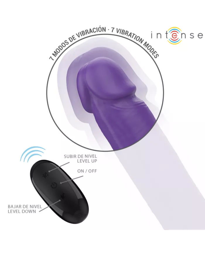 INTENSE - GUNTER DILDO DOUBLE VIBRATEUR 40 CM VIOLET TÉLÉCOMMANDE