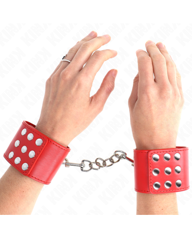 KINK - APPUI-POIGNETS AVEC BOUTON-PRESSION ROUGE RÉGLABLE 19-24 CM X 5,5 CM
