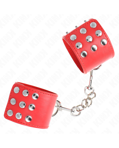 KINK - APPUI-POIGNETS AVEC BOUTON-PRESSION ROUGE RÉGLABLE 19-24 CM X 5,5 CM