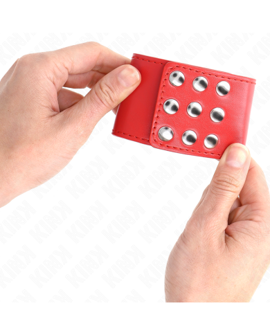 KINK - APPUI-POIGNETS AVEC BOUTON-PRESSION ROUGE RÉGLABLE 19-24 CM X 5,5 CM
