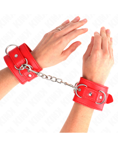 KINK - 3 APPAREILS-POIGNETS AJUSTABLES ROUGE 17,5-25 CM X 6 CM