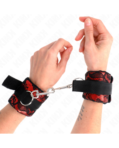 KINK - RETENUES POIGNETS SCANDAL ROUGE-NOIR