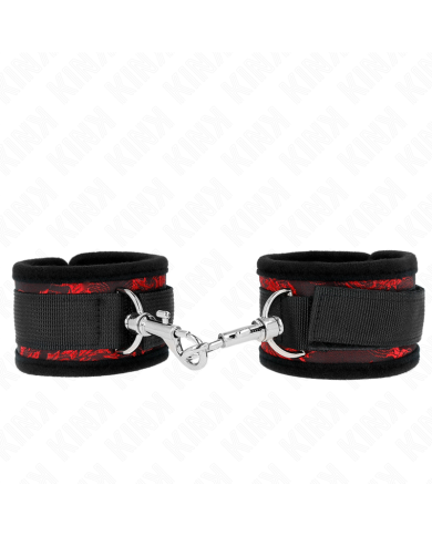 KINK - RETENUES POIGNETS SCANDAL ROUGE-NOIR