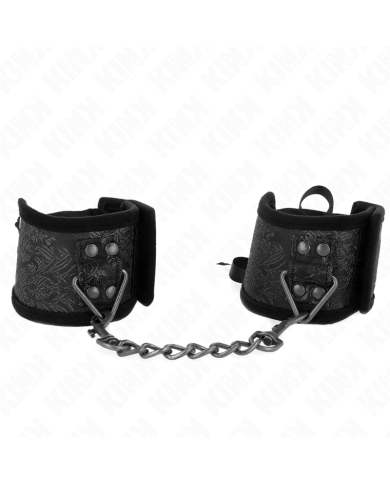KINK - RETENUES-POIGNETS SCANDAL DÉTAILS DENTELLE NOIRE 24,5 CM X 6,5 CM