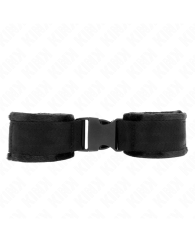 KINK - APPAREILS-POIGNETS À CROCHET ET BOUCLE EN NYLON ROUGE-NOIR MODÈLE 1 AJDUSTABLE 25-35 CM X 6 CM