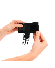 KINK - APPUI-POIGNET EN NÉOPRÈNE À ATTACHES ET BOUCLES NOIR RÉGLABLE 22-34 CM