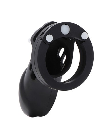 HIDDEN DESIRE - EXTREME CAGE DE CHASTETÉ SILICONE TAILLE L NOIR