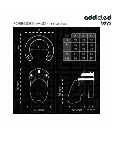 ADDICTED TOYS LOCKED - CAGE À PÉNIS INTERDITE 10 CM