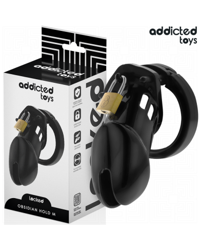 ADDICTED TOYS LOCKED - CAGE À PÉNIS OBSIDIAN HOLD TAILLE M