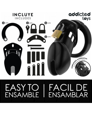 ADDICTED TOYS LOCKED - CAGE À PÉNIS OBSIDIAN HOLD TAILLE M