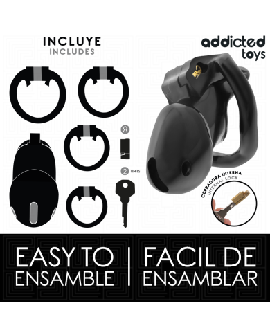 ADDICTED TOYS LOCKED - MINDNIGHT CELL CAGE À PÉNIS TAILLE S
