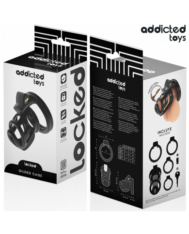 ADDICTED TOYS LOCKED - CAGE À PÉNIS GILDEN CAGE 8,5 CM