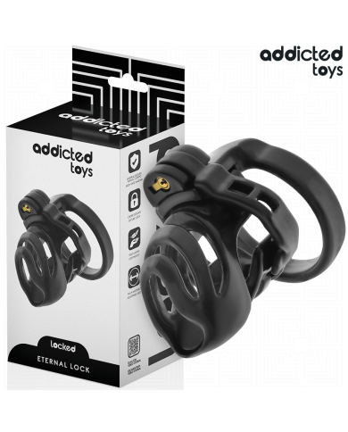 ADDICTED TOYS LOCKED - CAGE À PÉNIS À VERROUILLAGE ÉTERNEL 9 CM