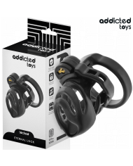 ADDICTED TOYS LOCKED - CAGE À PÉNIS À VERROUILLAGE ÉTERNEL 9 CM