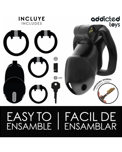 ADDICTED TOYS LOCKED - MINDNIGHT CELL CAGE À PÉNIS TAILLE M