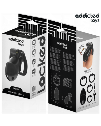 ADDICTED TOYS LOCKED - MINDNIGHT CELL CAGE À PÉNIS TAILLE M