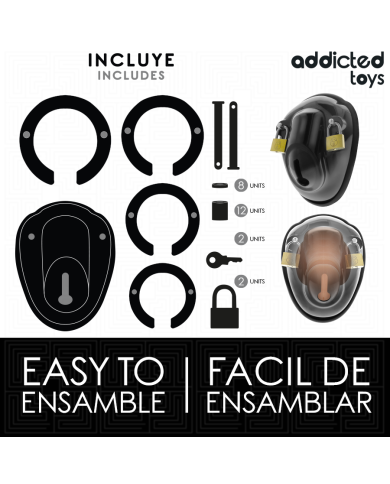ADDICTED TOYS LOCKED - À PÉNIS VERROUILLÉE SANS CLÉ 11,5 CM