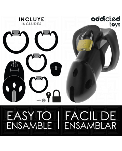 ADDICTED TOYS LOCKED - CAGE À PÉNIS UNBROKEN DEN 9,8 CM