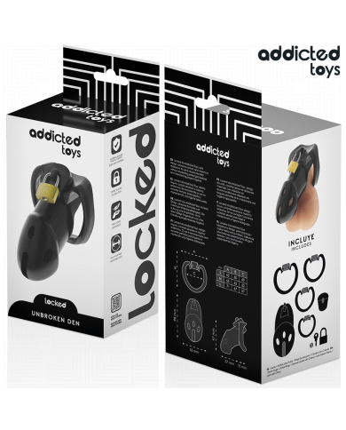 ADDICTED TOYS LOCKED - CAGE À PÉNIS UNBROKEN DEN 9,8 CM