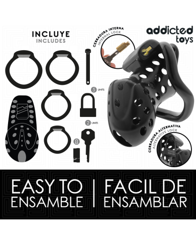 ADDICTED TOYS LOCKED - À PÉNIS CREUSE ENCHAÎNÉE 10,5 CM