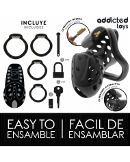ADDICTED TOYS LOCKED - À PÉNIS CREUSE ENCHAÎNÉE 10,5 CM