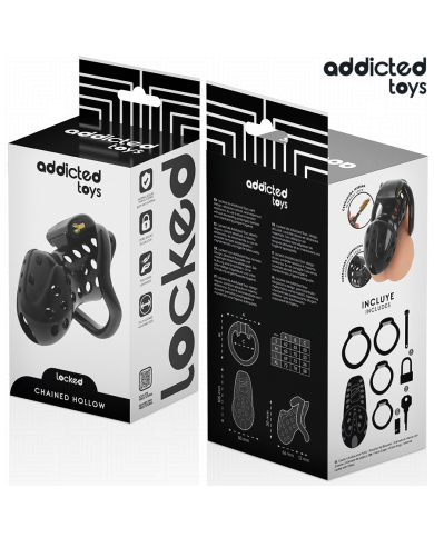 ADDICTED TOYS LOCKED - À PÉNIS CREUSE ENCHAÎNÉE 10,5 CM