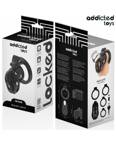 ADDICTED TOYS LOCKED - À PÉNIS CRYPTÉE VERROUILLÉE ET SCELLÉE 8 CM