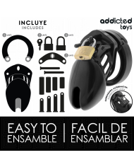 ADDICTED TOYS LOCKED - CAGE À PÉNIS OBSIDIAN HOLD TAILLE S