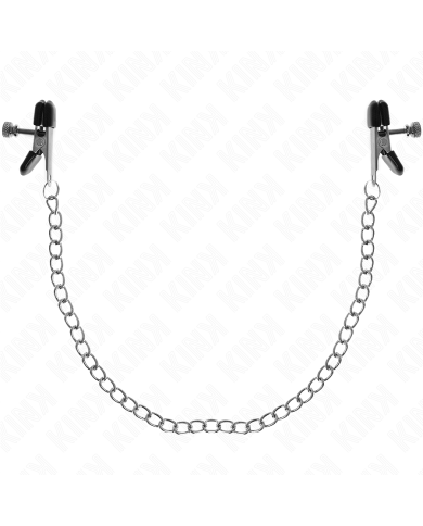 KINK - PINCES À TAMELON CHAÎNE PLATE ARGENT 34 CM