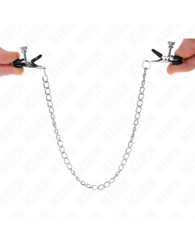 KINK - PINCES À TAMELON CHAÎNE PLATE ARGENT 34 CM