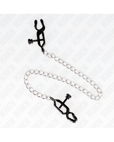 KINK - PINCES À TAMELON CHAÎNE PLATE ARGENT 30 CM