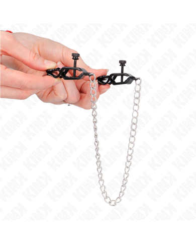 KINK - PINCES À TAMELON CHAÎNE PLATE ARGENT 30 CM